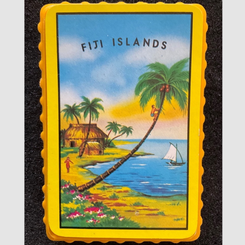Vintage Fiji Islands Souvenir Playing Cards w Plastic Case Hong Kong Full Deck - Picture 3 of 6